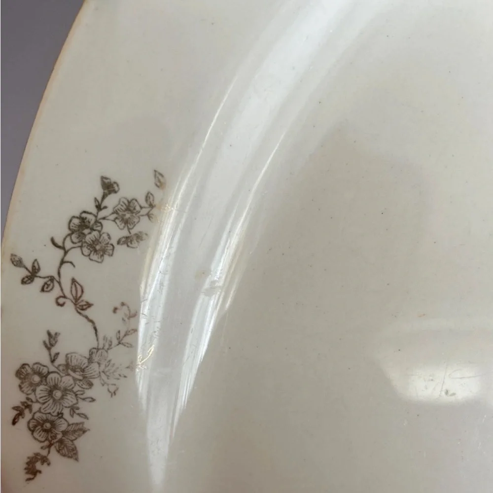 Antique Homer Laughlin Genesee Oval Platter 11.5" Gold Rose 1917 China Plate - Picture 5 of 7